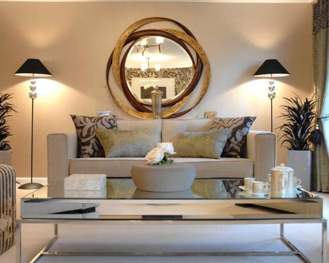Modern Mirrors For Living Room
 Modern Beige Living Room Design Ideas s