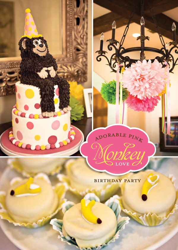 Monkey Birthday Decorations
 Adorable "Monkey Love" Birthday Party Hostess with the