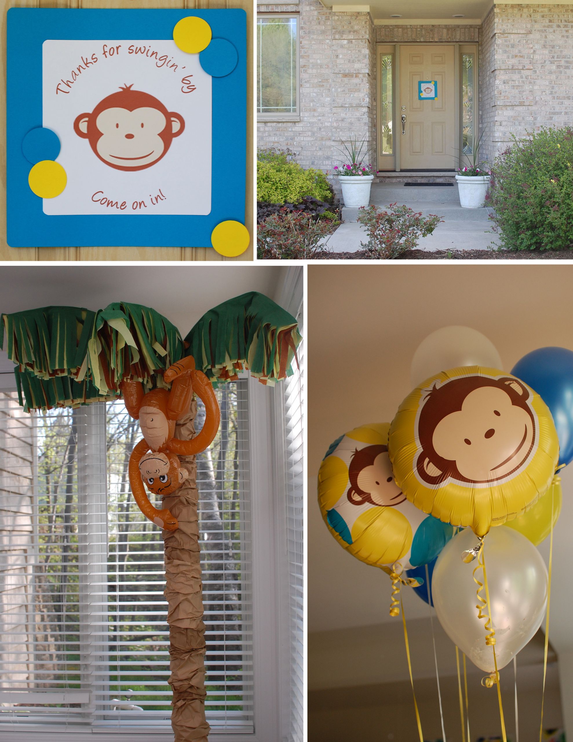 Monkey Birthday Decorations
 Mod Monkey Birthday Party