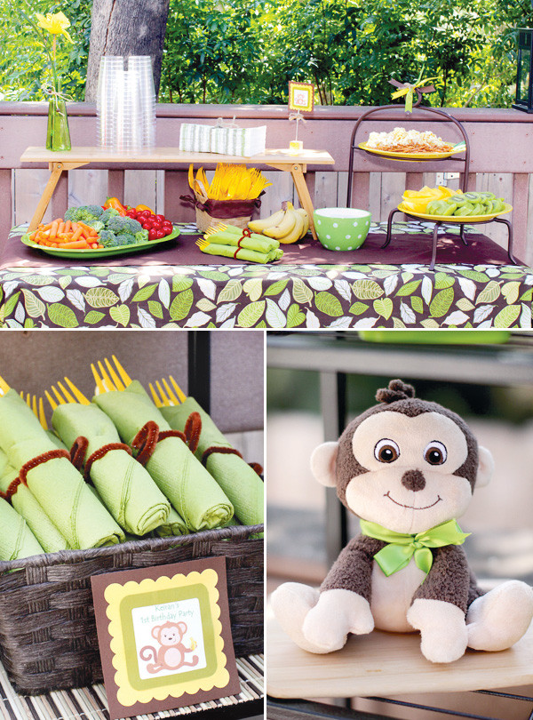 Monkey Birthday Decorations
 Monkey & Banana First Birthday Party Hostess with the