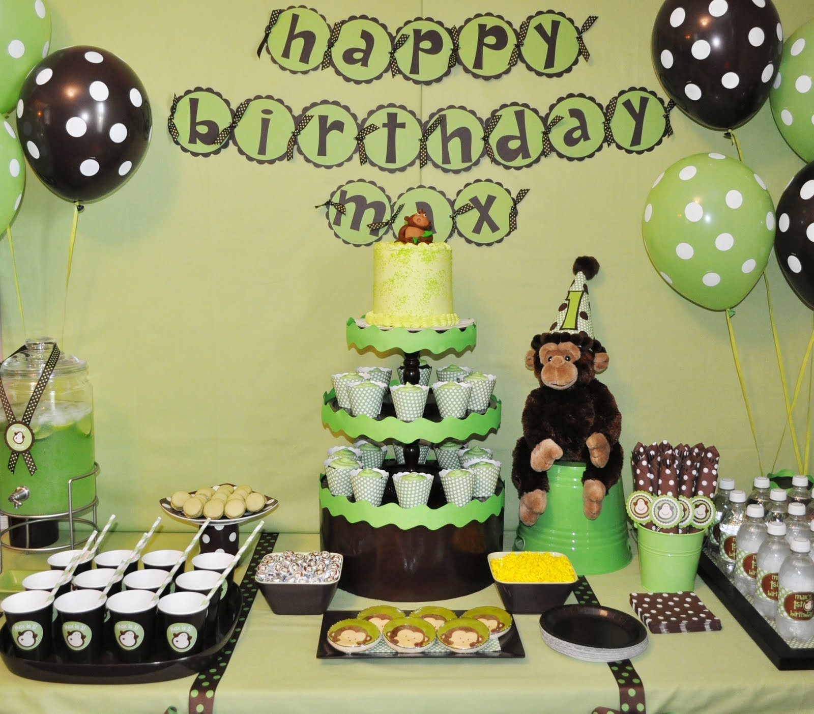 Monkey Birthday Decorations
 FREE Printable Little Monkey Birthday Invitation Template