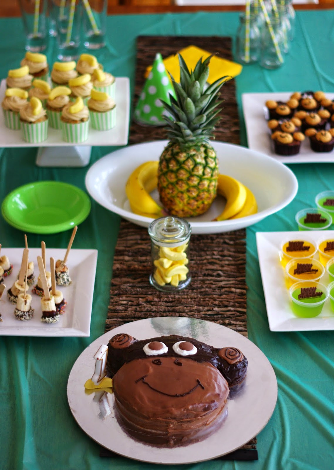 Monkey Birthday Decorations
 the nOATbook Little Monkey 1st Birthday Party