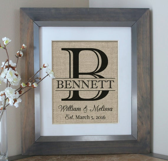 Monogrammed Wedding Gifts
 Personalized Wedding Gift for Couple Bridal Shower Gift