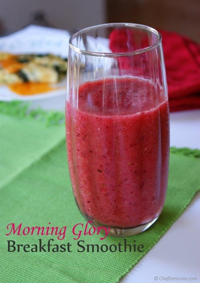 Morning Smoothie Recipes
 Morning Strawberry Glory Breakfast Smoothie Recipe