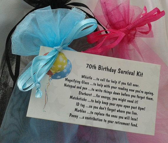 Mother 70Th Birthday Gift Ideas
 70th survival kit female male novelty birthday present