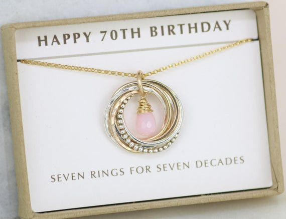 Mother 70Th Birthday Gift Ideas
 70th birthday t for mother pink opal necklace October