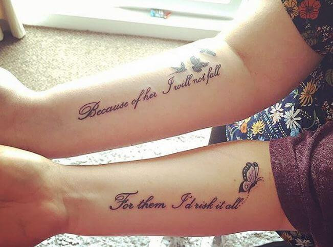 Mother Daughter Quote Tattoos
 115 Meaningful Mother Daughter Tattoos Ideas 2018