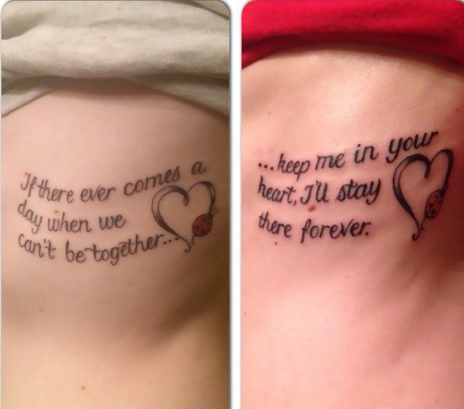 Mother Daughter Quote Tattoos
 mother daughter matching tattoos Google Search