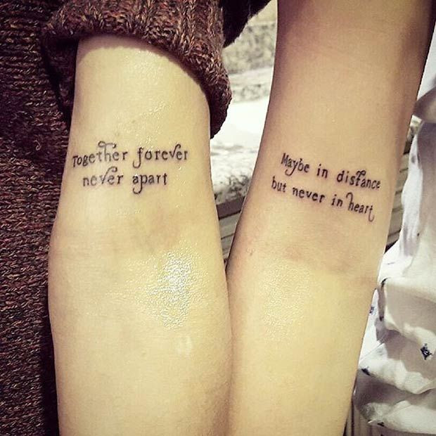 Mother Daughter Quote Tattoos
 55 Awesome Mother Daughter Tattoo Design Ideas EcstasyCoffee
