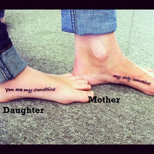 Mother Daughter Quote Tattoos
 Mom And Daughter Tattoo Quotes With Meaning QuotesGram