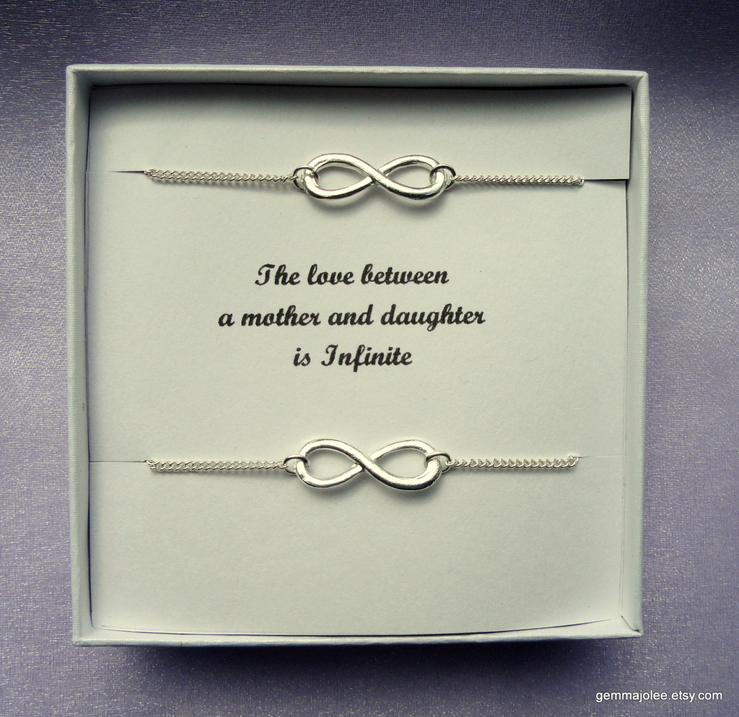 Mother Day Gift Ideas From Daughter
 Mother daughter t Two infinity bracelets Silver infinity