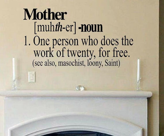 Mother Definition Quote
 Items similar to vinyl wall decal quote Mother definition