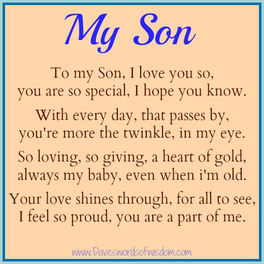 Mother Loving Son Quotes
 Proud Your Son Quotes QuotesGram