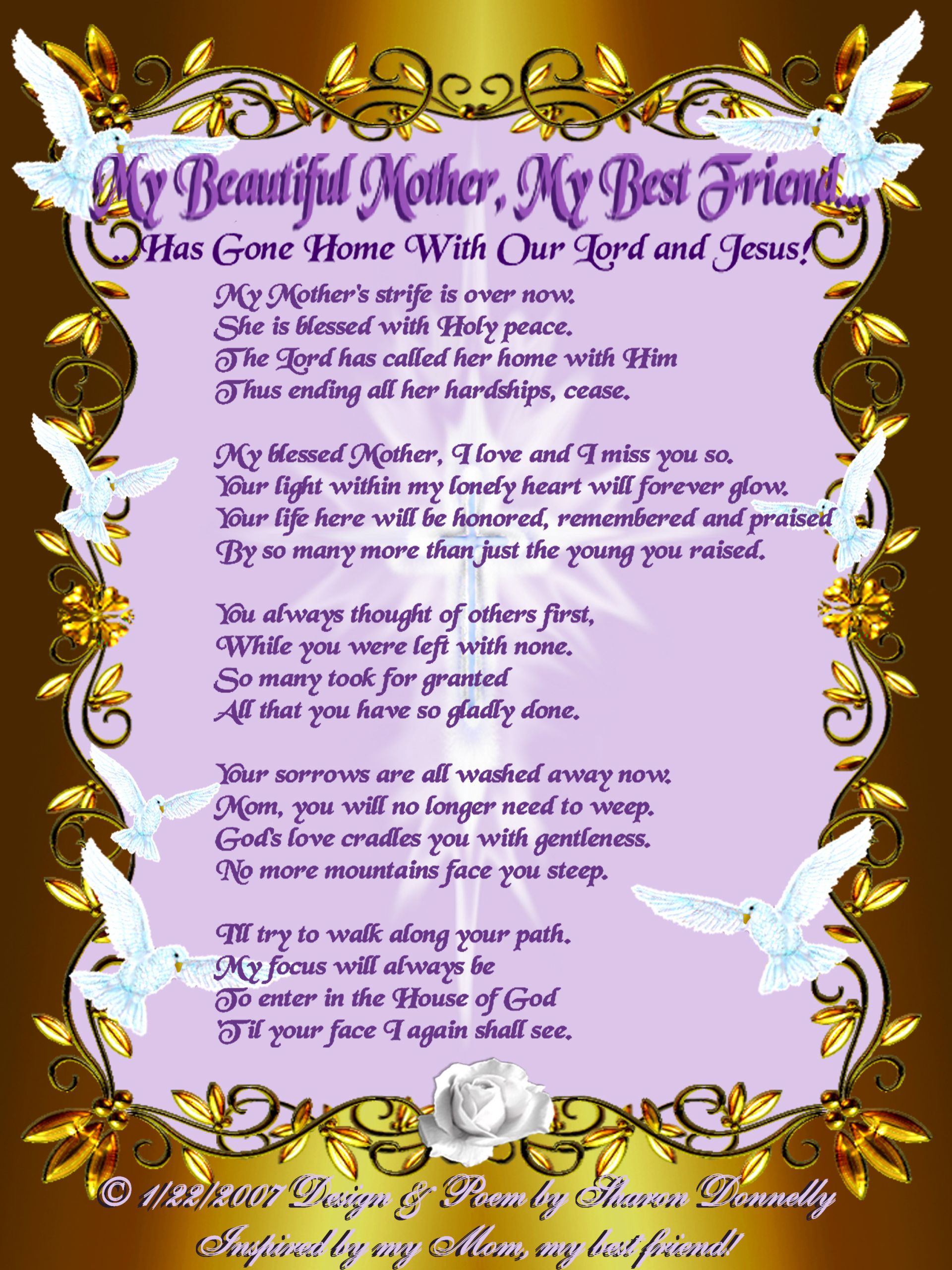 Mother Memorial Quotes
 Spanish Funeral Poems And Quotes QuotesGram