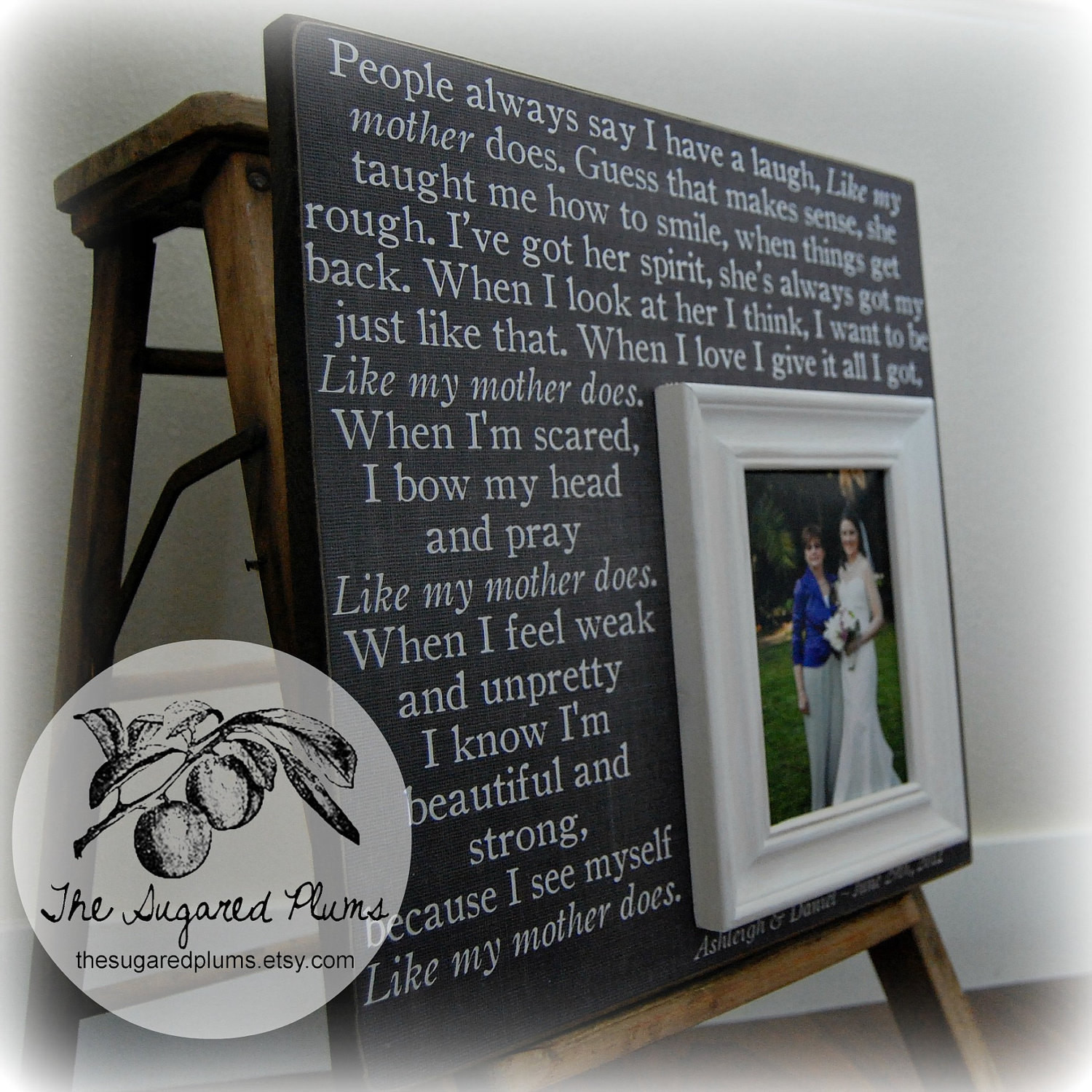 Mother Of Bride Gift Ideas
 Mother The Bride Gift Personalized Picture Frame Wedding