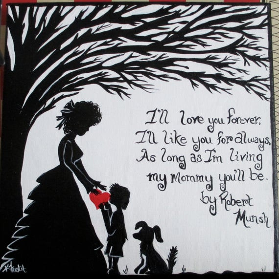 Mother Son Love Quotes
 Mother and Son Hand Painted Canvas with Quote by