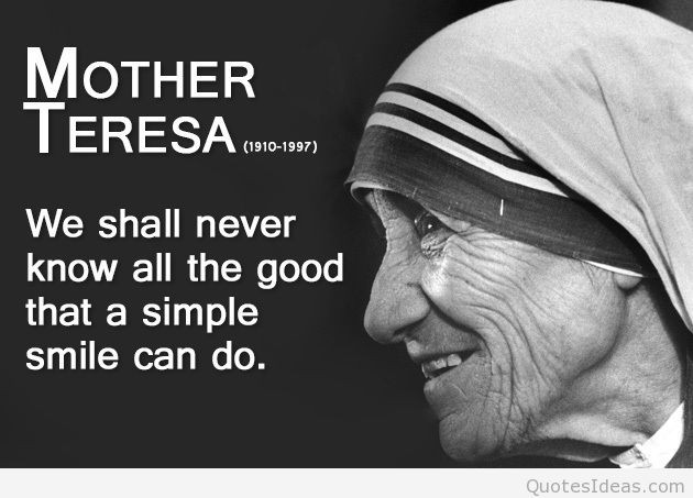Mother Teresa Quotes Smile
 Top Mother Teresa pics quotes and sayings