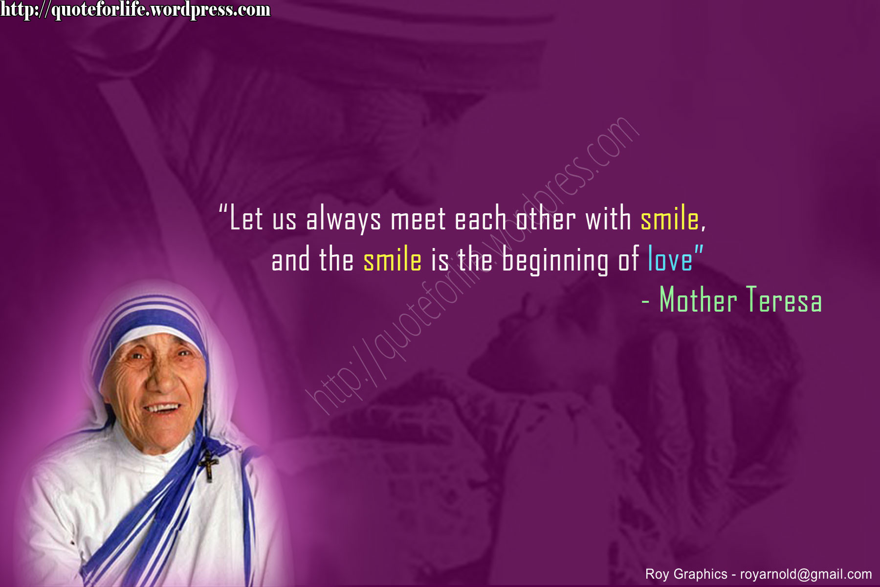 Mother Teresa Smile Quote
 Smile Mother Teresa Quotes QuotesGram