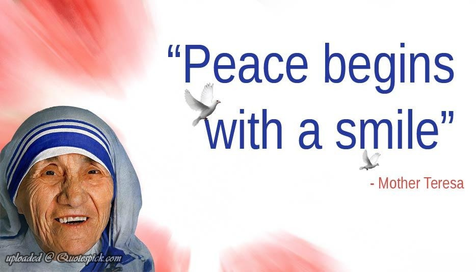 Mother Teresa Smile Quote
 Smile Mother Teresa Quotes QuotesGram