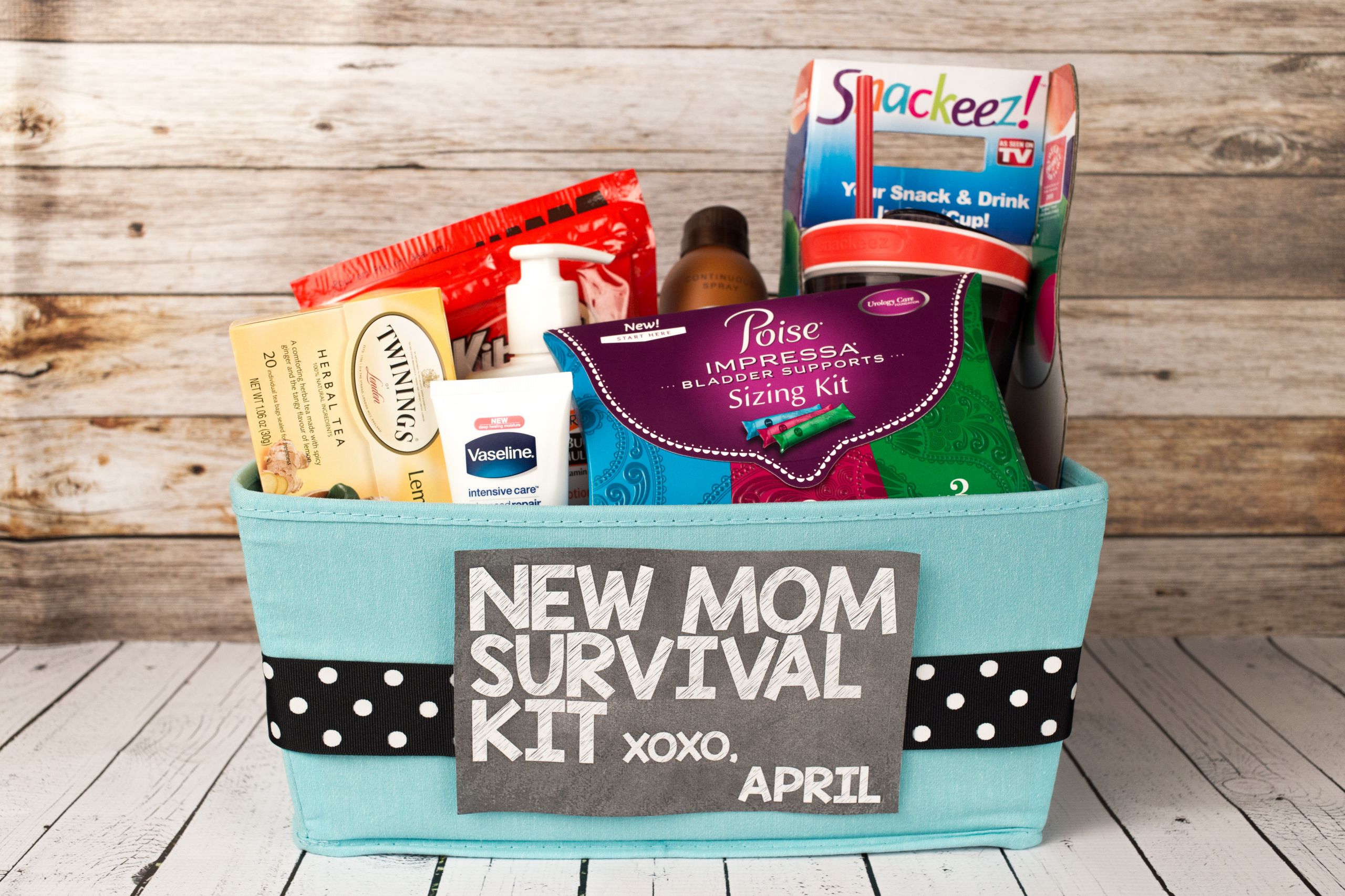 Mother To Be Gift Ideas
 New Mom Survival Kit