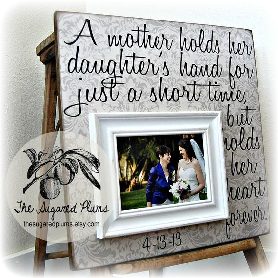 Mother To Daughter Wedding Gift Ideas
 Thank You Mother of the Bride Gift Personalized Picture