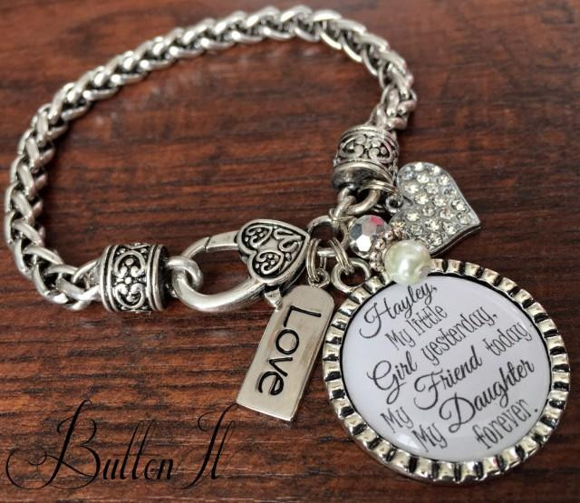 Mother To Daughter Wedding Gift Ideas
 Mother Daughter Bracelet Personalized Wedding Mother