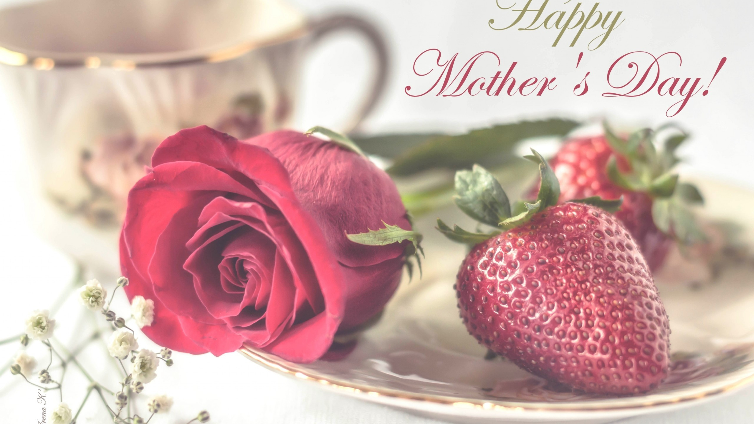 Mother'S Day Cupcakes
 Wallpaper Happy Mother s Day Rose flower Strawberry
