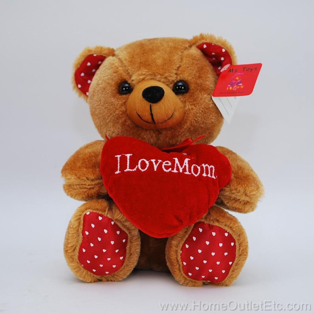 Mother'S Day Cupcakes
 8" Plush I Love Mom Bear Red Heart Shaped Pillow Mother s