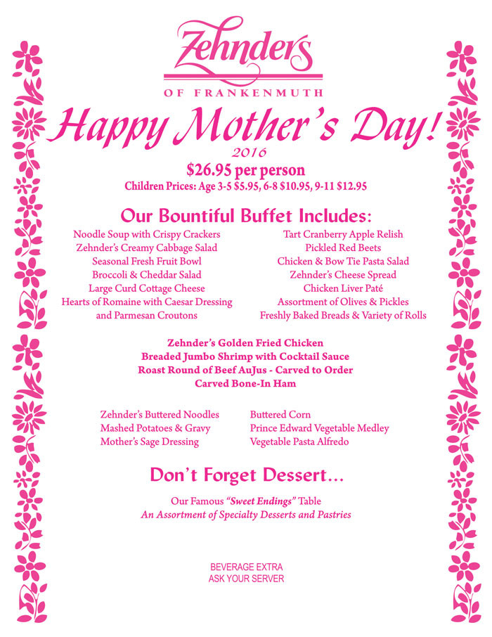 Mother'S Day Dinner Menu
 Special Mother’s Day Menu Templates Free Printables
