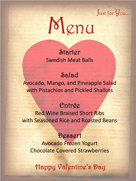 Mother'S Day Dinner Menu
 A menu Template for your Valentine s Day