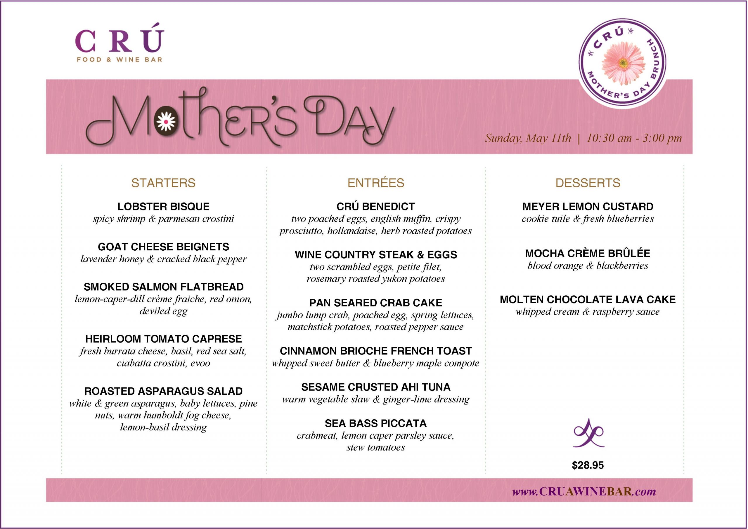 Mother'S Day Dinner Menu
 Where to Dine on Mother s Day in Dallas 2014 D Magazine