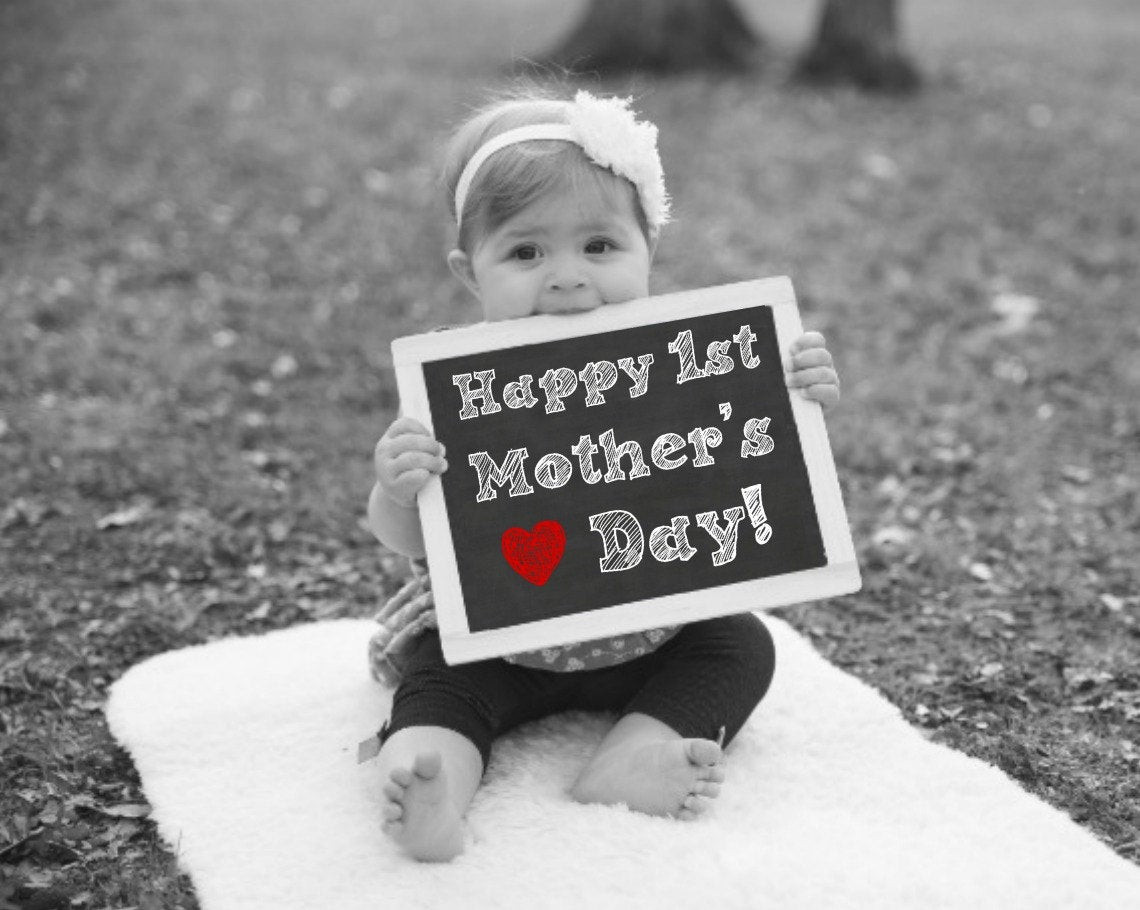 Mother'S Day Gift Ideas From Baby
 Happy 1st Mothers Day Chalkboard Sign Mothers Day Gift