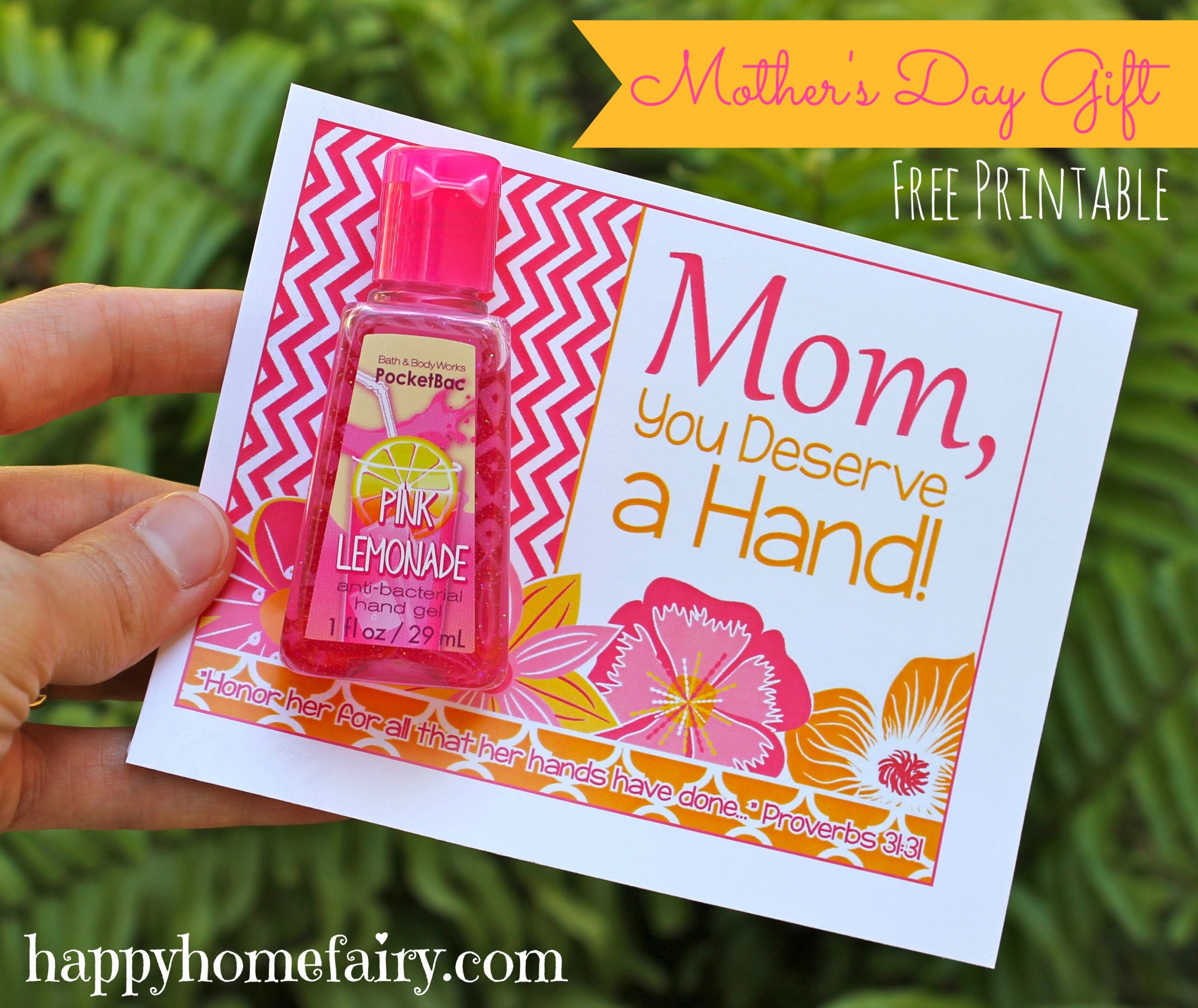 Motherday Gift Ideas
 Easy Mother s Day Gift Idea FREE Printable Happy Home