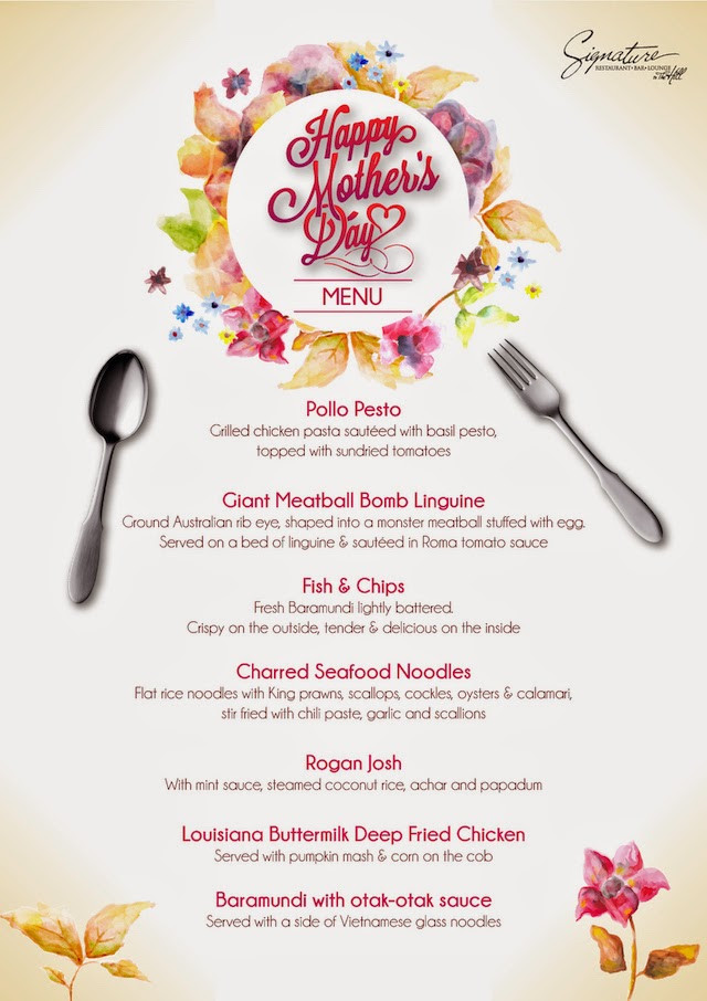 Mothers Day Dinner Menu
 Happy Mother’s Day Dinner Signature The Roof – Mimi s
