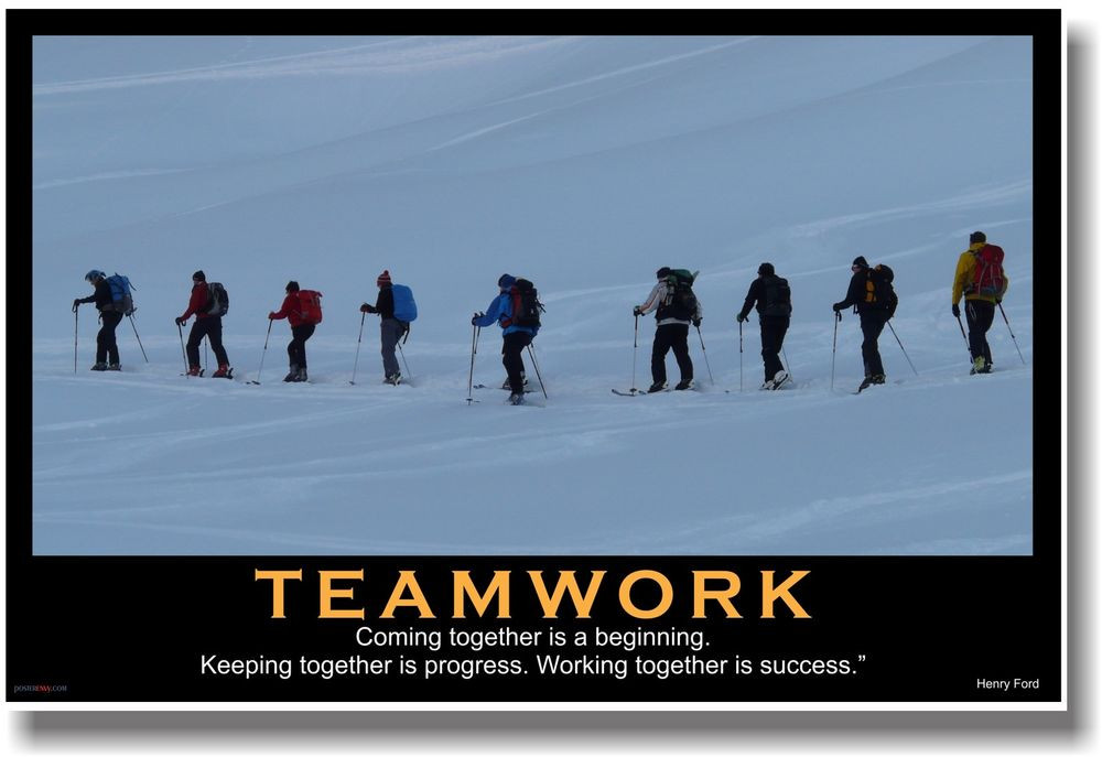 Motivational Quote For Teamwork
 NEW Motivational TEAMWORK POSTER Henry Ford Quote