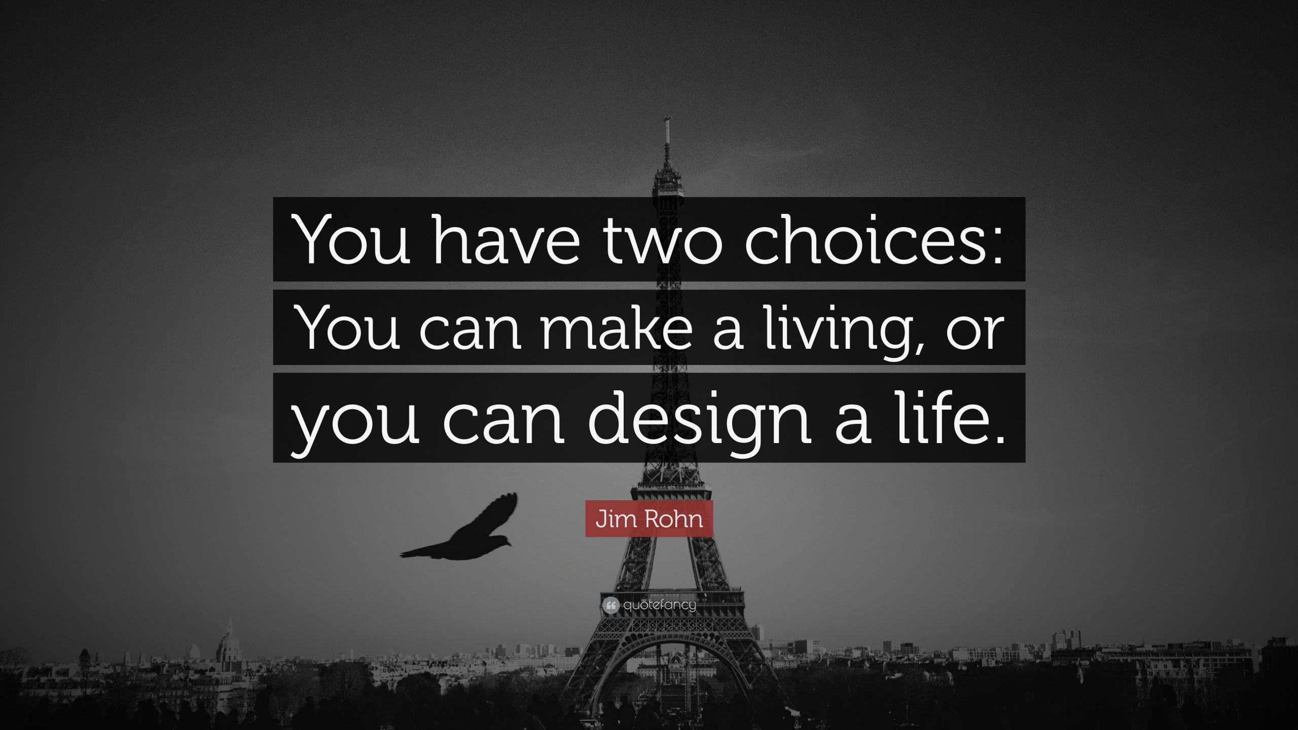 Motivational Quote Images
 Jim Rohn Quote “You have two choices You can make a