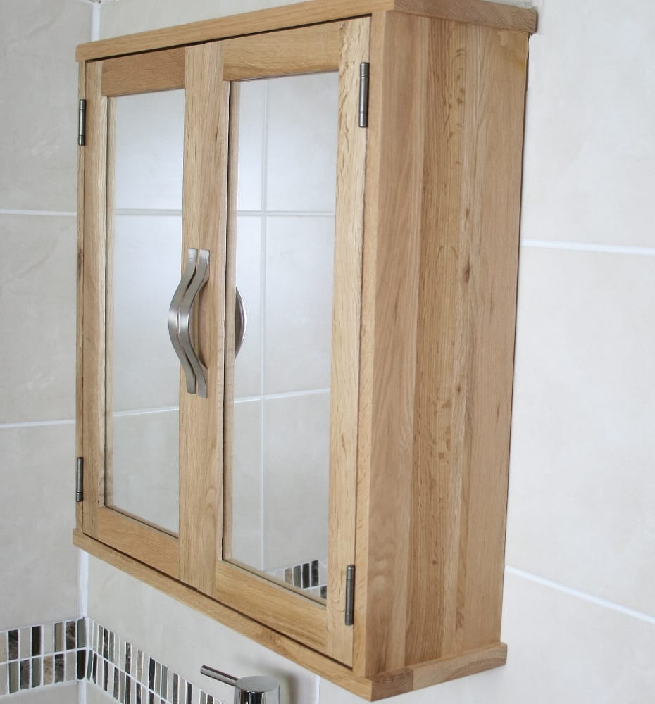 Mounted Bathroom Cabinet
 Solid Oak Wall Mounted Bathroom Cabinet 352