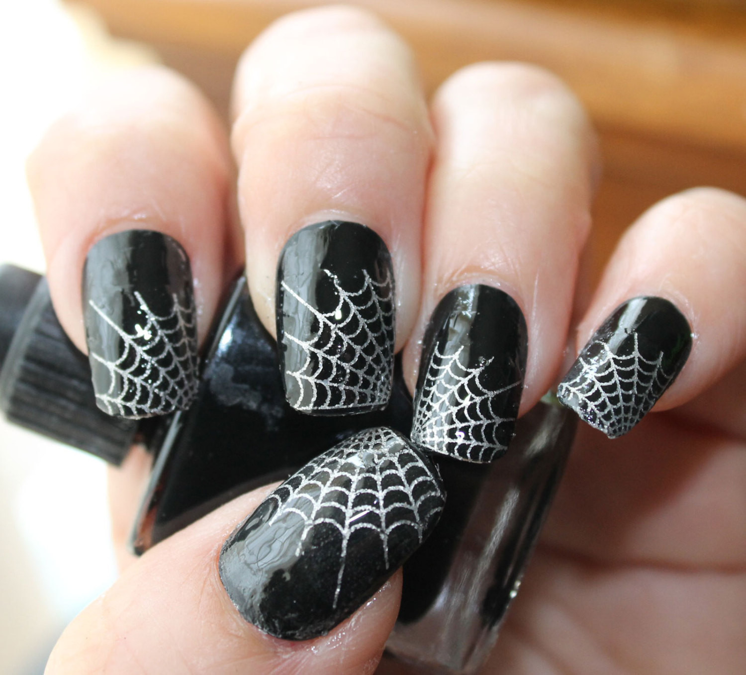 Nail Art Websites
 Silver SPIDER WEB Nail Art Tips WTS 29 Web Tip Nail Art