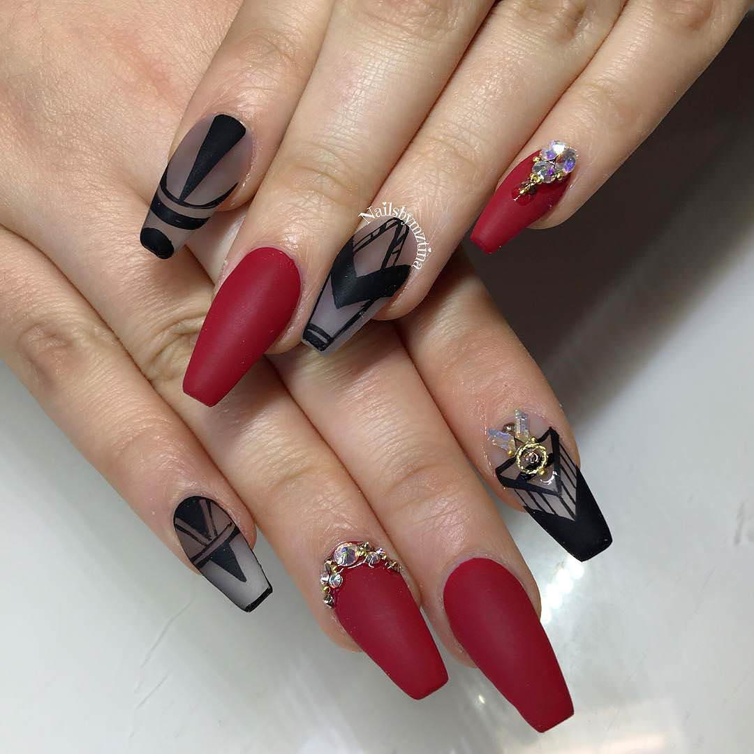 Nail Designs Black And Red
 21 Black and Red Nail Art Designs Ideas