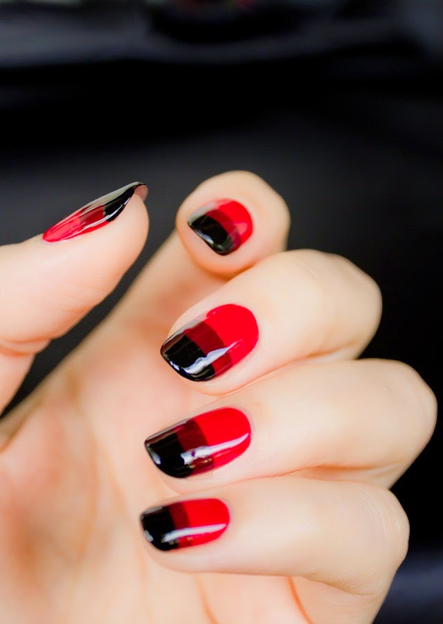 Nail Designs Black And Red
 October 2014 nails side