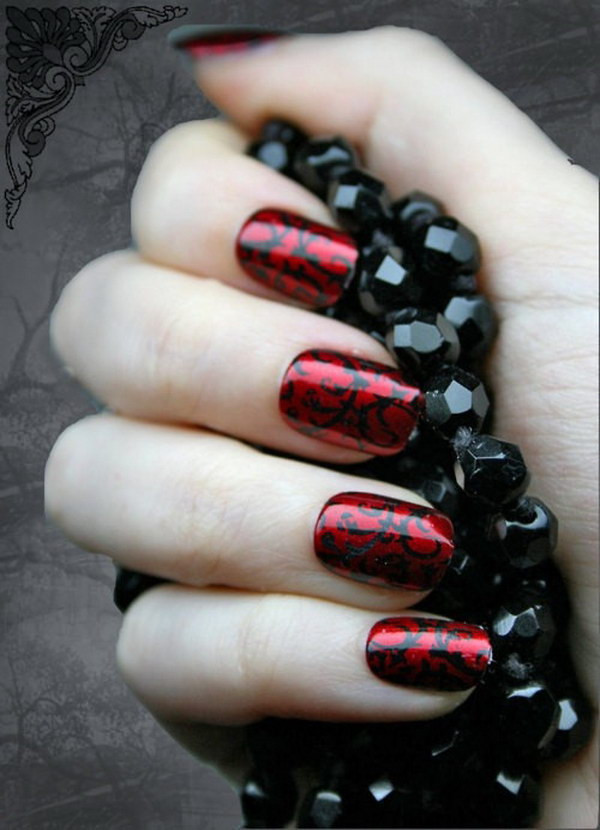 Nail Designs Black And Red
 45 Stylish Red and Black Nail Designs 2017