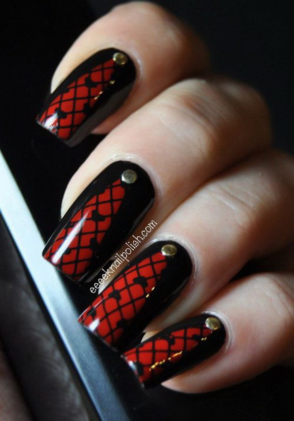 Nail Designs Black And Red
 45 Stylish Red and Black Nail Designs 2017