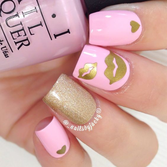 Nail Designs For Valentines Day
 Super Cute Pink Valentines Day Nail Art Designs & Ideas