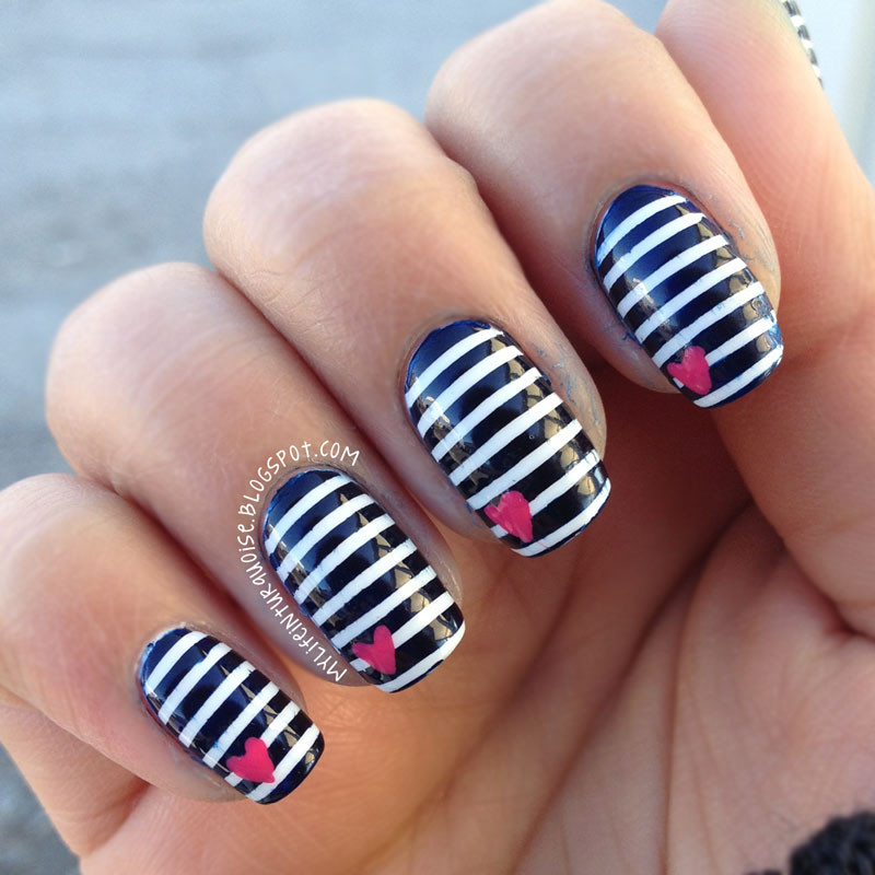 Nail Designs With Stripes
 30 Striped Nail Designs and Ideas InspirationSeek