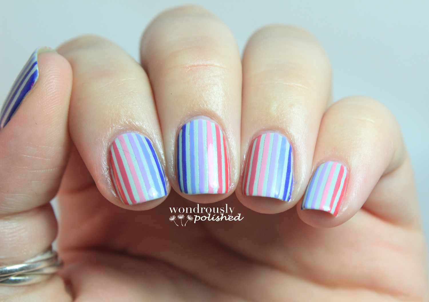 Nail Designs With Stripes
 Wondrously Polished 31 Day Nail Art Challenge Day 12