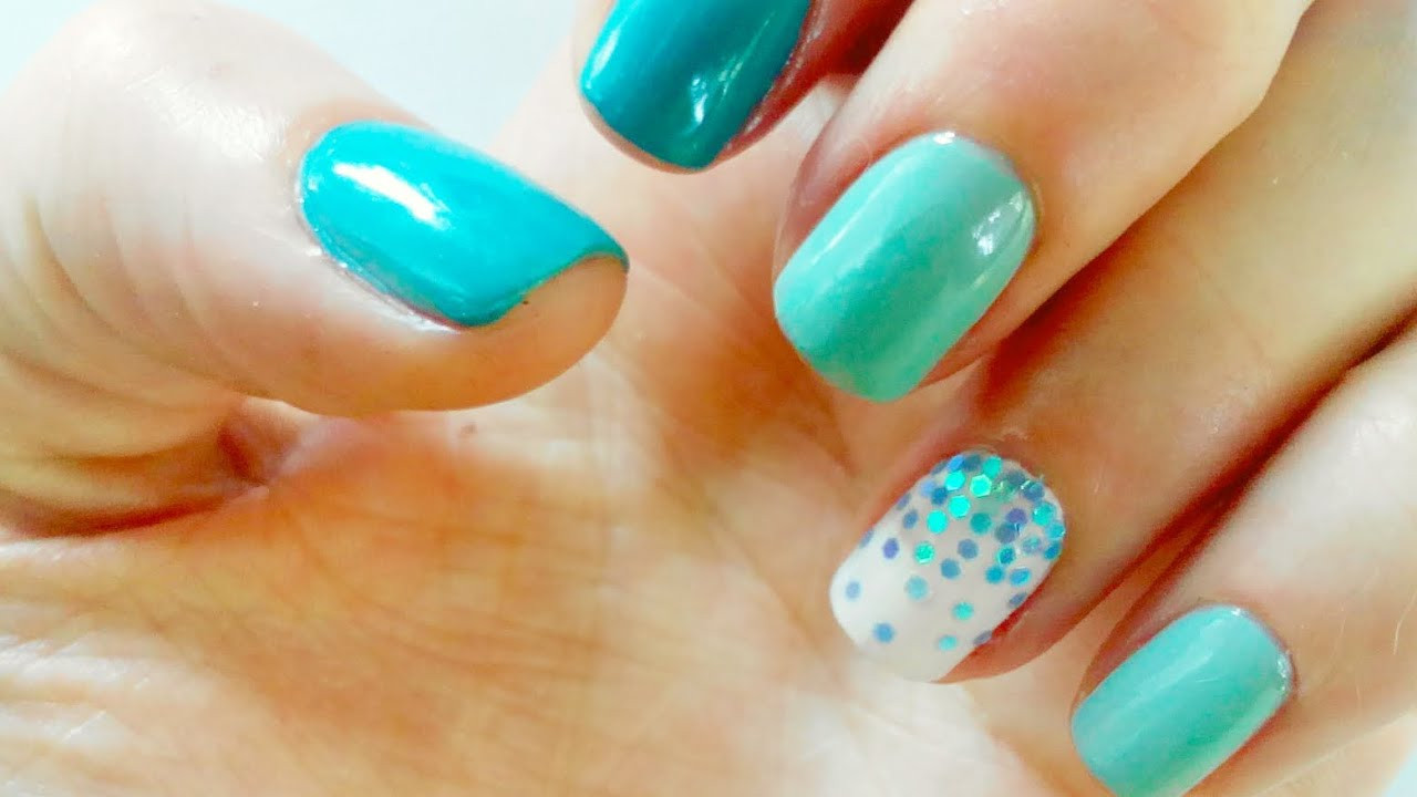 Nail Ideas For Short Nails
 Nail art blue ideas 2016 for short nails for summer easy