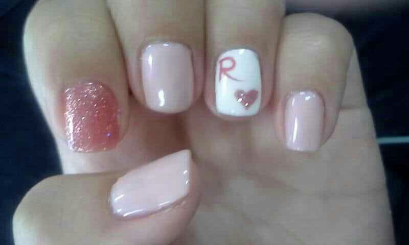Nail Styles Names
 My nails Ring finger with my boyfriends name letter
