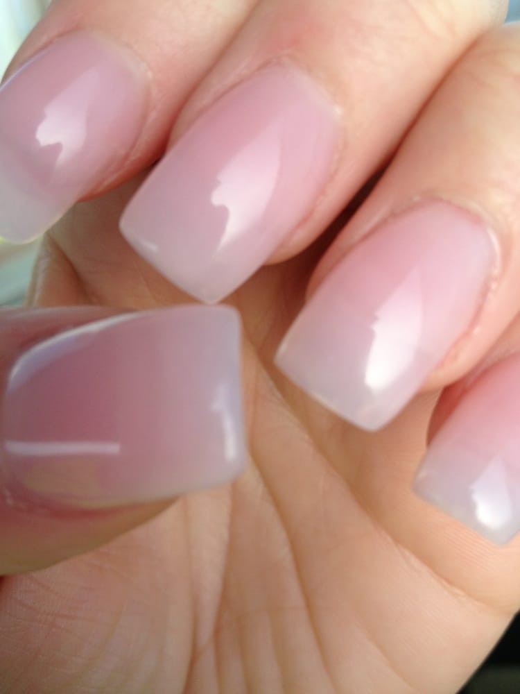 Natural Gel Nail Colors
 Closer look of natural tips with light pink acrylic