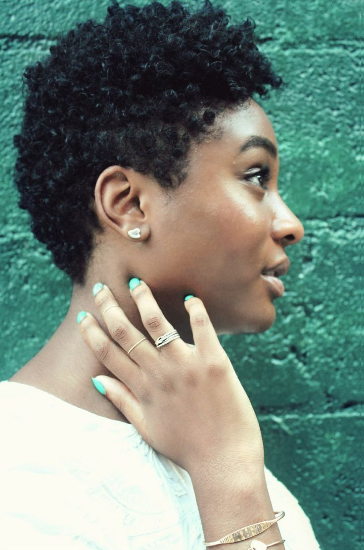 Natural Hairstyle For Short Hair
 Side profile tapered Afro