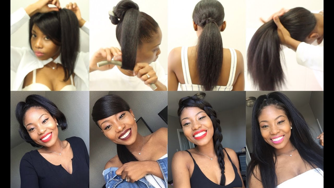 Natural Straight Hairstyles
 Straight natural hairstyles Quick & Easy Straightened